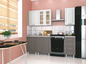 Кухня модульная Луксор серый-белый в Талице - talica.mebel24.online | фото 1