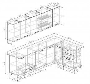 Кухня угловая Трансильвания 2600х1600 мм (Стол. 38 мм) в Талице - talica.mebel24.online | фото 2