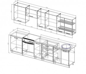 Кухонный гарнитур Бланка 3000 (Стол. 38мм) в Талице - talica.mebel24.online | фото 2