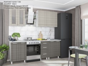 Кухонный гарнитур Бомбей-евро 1600 сандал серый-белый в Талице - talica.mebel24.online | фото