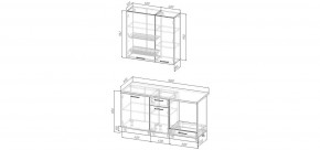 Кухонный гарнитур Меренга 1600 h950 (Стол. 26мм) в Талице - talica.mebel24.online | фото 2