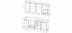 Кухонный гарнитур Меренга 2200 h950 (Стол. 26мм) в Талице - talica.mebel24.online | фото 2