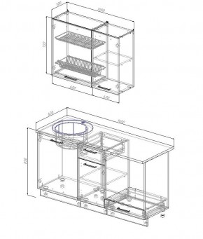 Кухонный гарнитур Муссон 1600 (Стол. 38мм) в Талице - talica.mebel24.online | фото 2