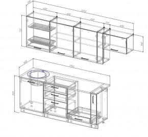 Кухонный гарнитур Муссон 2550 (Стол. 26мм) в Талице - talica.mebel24.online | фото 2
