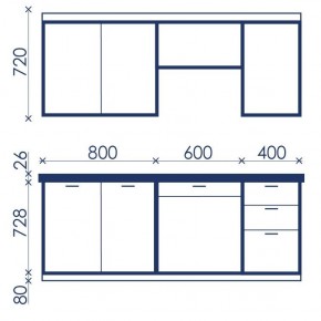 Кухонный гарнитур Ольвия-6 (1.8м) в Талице - talica.mebel24.online | фото 4