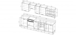 Кухонный гарнитур Санторини 3000 (Стол. 38мм) в Талице - talica.mebel24.online | фото 2