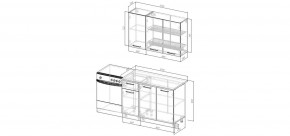 Кухонный гарнитур Смоки 1200 (Стол. 38мм) в Талице - talica.mebel24.online | фото 2