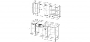 Кухонный гарнитур Смоки 1800 (Стол. 26мм) в Талице - talica.mebel24.online | фото 2