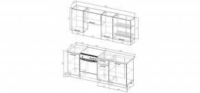 Кухонный гарнитур Смоки 2000 (Стол. 38 мм) в Талице - talica.mebel24.online | фото 2