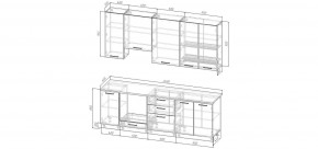Кухонный гарнитур Смоки 2400 h950 (Стол. 38 мм) в Талице - talica.mebel24.online | фото 2