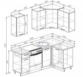 Кухонный гарнитур угловой Бланка 2000х1200 (Стол. 38мм) в Талице - talica.mebel24.online | фото 2