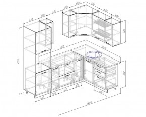 Кухонный гарнитур угловой Бланка 2400х1600 (Стол. 38мм) в Талице - talica.mebel24.online | фото 2