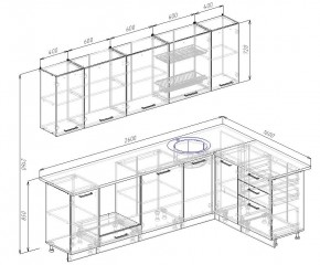 Кухонный гарнитур угловой Графика 2600х1600 (Стол. 26мм) в Талице - talica.mebel24.online | фото 2