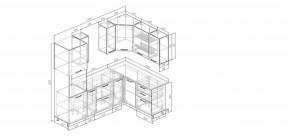 Кухонный гарнитур угловой Каппучино 2400*1600 (Стол. 38мм) в Талице - talica.mebel24.online | фото 2