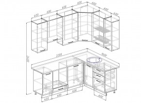 Кухонный гарнитур угловой Крафт 2200*1600 (Стол. 26мм) в Талице - talica.mebel24.online | фото 2