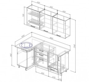 Кухонный гарнитур угловой Латте 1000*1800 (Стол. 38мм) в Талице - talica.mebel24.online | фото 2