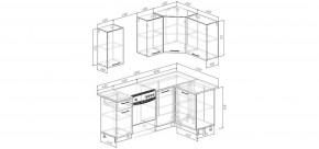 Кухонный гарнитур угловой Санторини 2000*1200 (Стол. 26мм) в Талице - talica.mebel24.online | фото 2