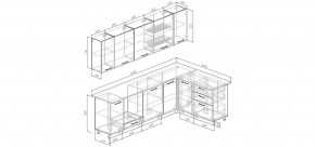 Кухонный гарнитур угловой Санторини 2600*1600 (Стол. 38мм) в Талице - talica.mebel24.online | фото 2