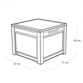 Квадратный сундук Cube Rattan 208 л в Талице - talica.mebel24.online | фото 5