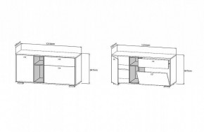 ЛАНС Комод К101 (дуб бунратти/графит) в Талице - talica.mebel24.online | фото 4