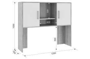 ЛАЙТ 2 Надстройка стола компьютерного (1200) в Талице - talica.mebel24.online | фото 2