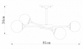 Люстра на штанге Arte Lamp Marco A2703PL-6SG в Талице - talica.mebel24.online | фото 2