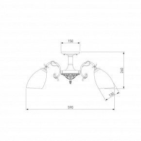 Люстра на штанге Eurosvet Ariele 22010/5 античная бронза в Талице - talica.mebel24.online | фото 3