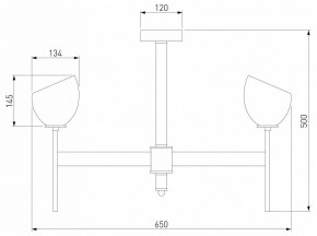 Люстра на штанге Eurosvet Arrista 60130/6 латунь Smart в Талице - talica.mebel24.online | фото 2