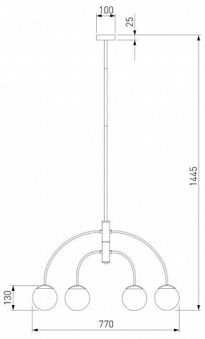 Люстра на штанге Eurosvet Cenacolo 30179/4 черный в Талице - talica.mebel24.online | фото 3