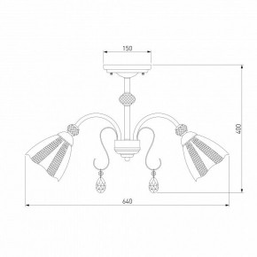 Люстра на штанге Eurosvet Floranse 30155/5 античная бронза в Талице - talica.mebel24.online | фото 3
