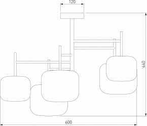 Люстра на штанге Eurosvet Jar 70128/5 золото в Талице - talica.mebel24.online | фото 3