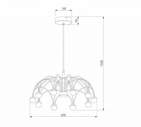 Люстра на штанге Eurosvet Ragno 90030/10 LED золото в Талице - talica.mebel24.online | фото 5