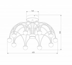 Люстра на штанге Eurosvet Ragno 90031/10 LED золото в Талице - talica.mebel24.online | фото 5
