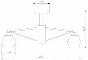 Люстра на штанге Eurosvet Takara 70135/5 кофе в Талице - talica.mebel24.online | фото 2