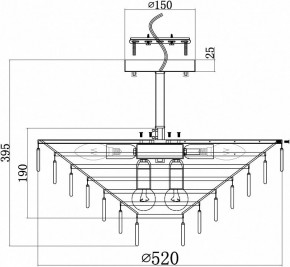 Люстра на штанге Maytoni Mazzo MOD130CL-11G в Талице - talica.mebel24.online | фото 5
