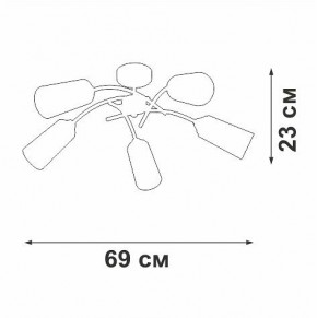 Люстра на штанге Vitaluce V2850 V2850-1/5PL в Талице - talica.mebel24.online | фото 5