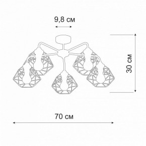 Люстра на штанге Vitaluce V4258 V4258-0/5PL в Талице - talica.mebel24.online | фото 2
