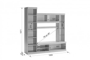 МАКСИ Мини-стенка дуб сонома/белое дерево в Талице - talica.mebel24.online | фото 2