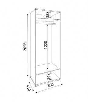 Мармарис (гостиная) М01 Шкаф (2 двери) в Талице - talica.mebel24.online | фото 2