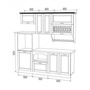 МИЛАНО Кухонный гарнитур 2,0 м Компоновка №3 в Талице - talica.mebel24.online | фото 6