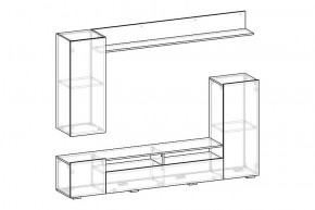 МИЯ Гостиная (дуб сонома/белый глянец) в Талице - talica.mebel24.online | фото 2