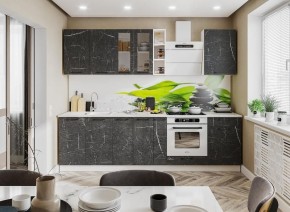 Модульная кухня Марбл мрамор дарк в Талице - talica.mebel24.online | фото 1
