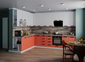 Модульная кухня Осло карбон фарфор/карбон манго в Талице - talica.mebel24.online | фото 1