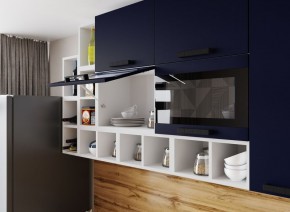 Модульная кухня Осло карбон сапфир/карбон вулкан в Талице - talica.mebel24.online | фото 2