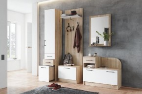 Модульная прихожая Денвер Дуб сонома/Белый в Талице - talica.mebel24.online | фото 1