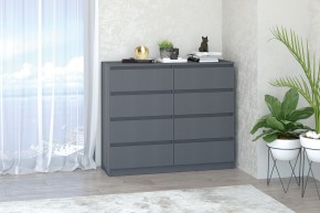 МС "Хилтон" Комод №3 1200 (8 ящ.) графит в Талице - talica.mebel24.online | фото