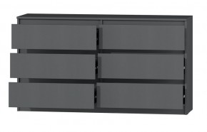 МС "Хилтон" Комод №5 1400 (6 ящ.) графит в Талице - talica.mebel24.online | фото 3