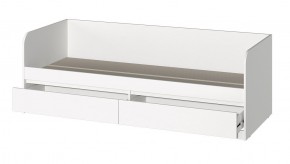МС "Хилтон" Кровать 0,8 (Белый текстурный) в Талице - talica.mebel24.online | фото 2