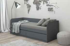 МС "Хилтон" Кровать 0,8 (графит) в Талице - talica.mebel24.online | фото
