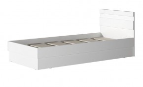 МС "Хилтон" Кровать 0,9 (Белый текстурный) в Талице - talica.mebel24.online | фото 2